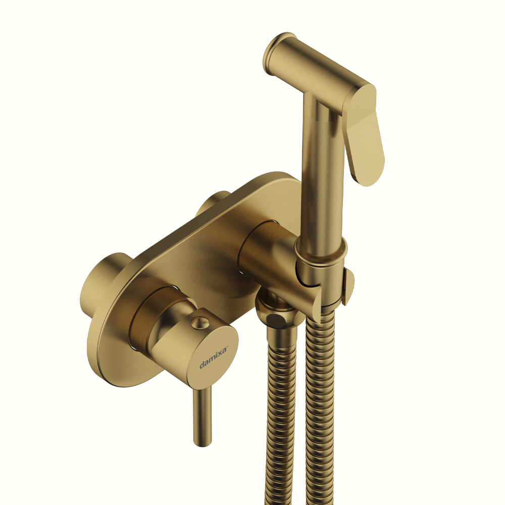 214000000 смеситель монтируемый в стену с гиг.душем бронза Damixa Option - Вид №1