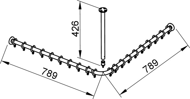 14936070800 Набор штанг для душевых занавесок KEUCO Plan - Вид №2