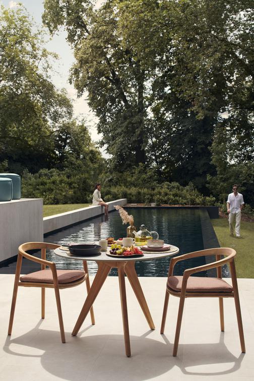 MNST964 Обеденный стол teak 264см x 118см Manutti Torsa - Вид №11