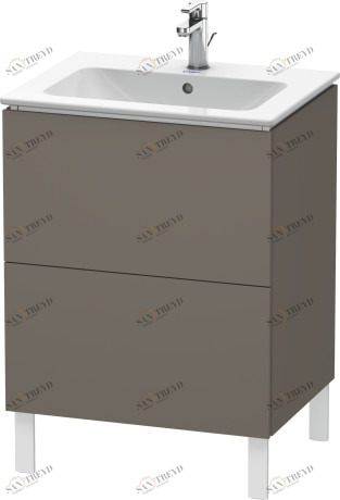 LC662509090 Тумбочка напольная L-Cube #LC6625 620 x 481 мм Фланелево-серый шелковисто-матовый лак Duravit