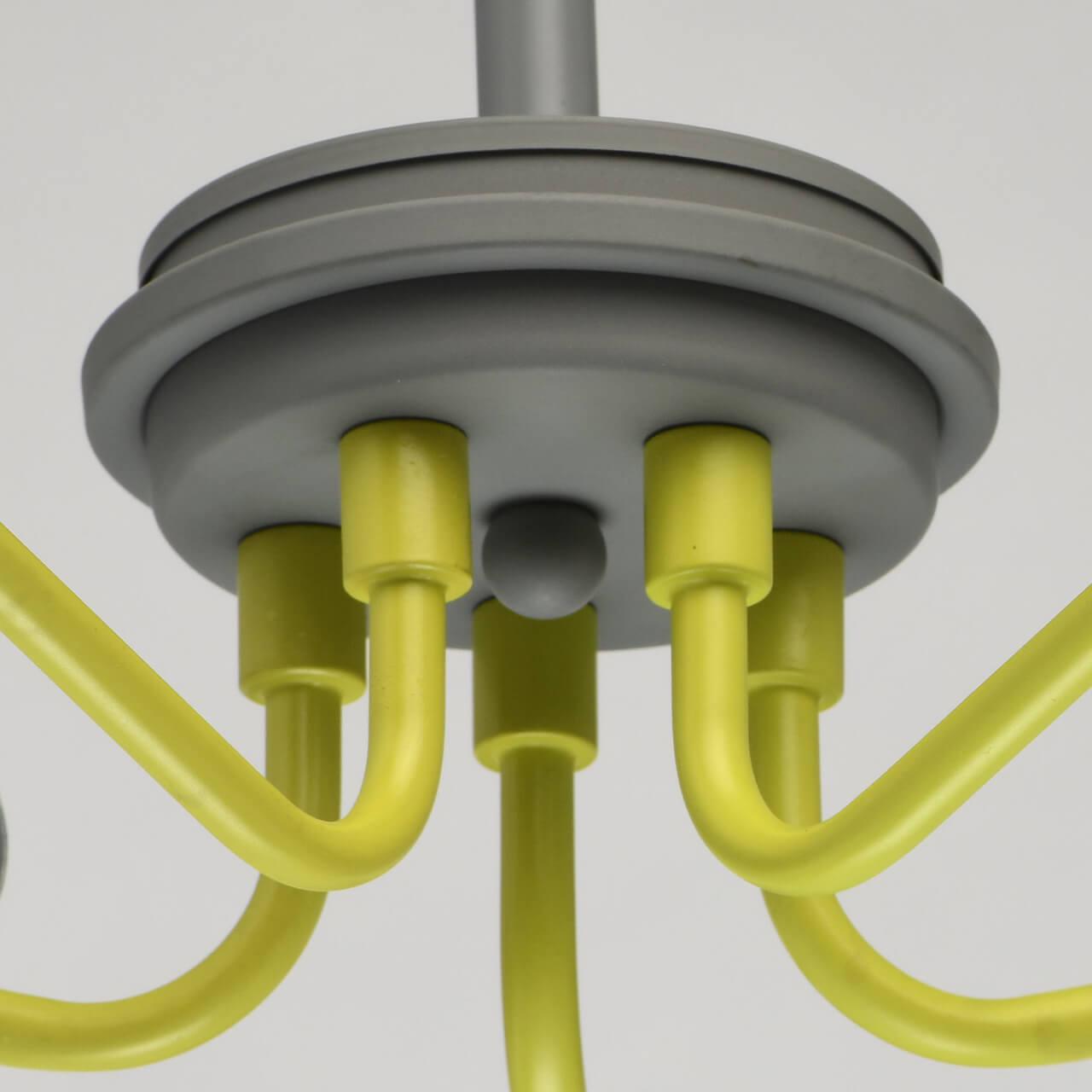 Потолочная люстра MW-Light Чили 1 711010105 серая MW-LIGHT ДИЗАЙНЕРСКИЕ, ЧИЛИ 187991 Серый  - Вид №1