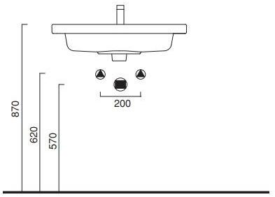 Подвесная раковина настенная овальная CERAMICA CATALANO NEW LIGHT белая sun-id-1462962 - Вид №3
