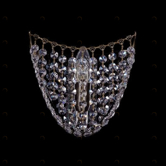 Настенный светильник бра Finch-Fletchley 7708/1/W/Pa BOHEMIA IVELE  078577 Прозрачный;серебро 