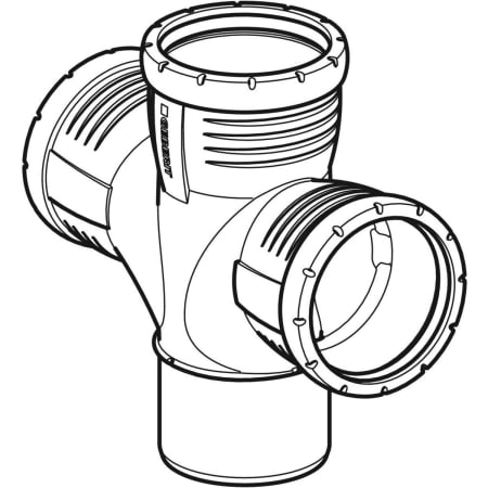 393.665.14.1 Крестовина со смещенным впуском Geberit Silent-Pro 87,5° Geberit  - Вид №1