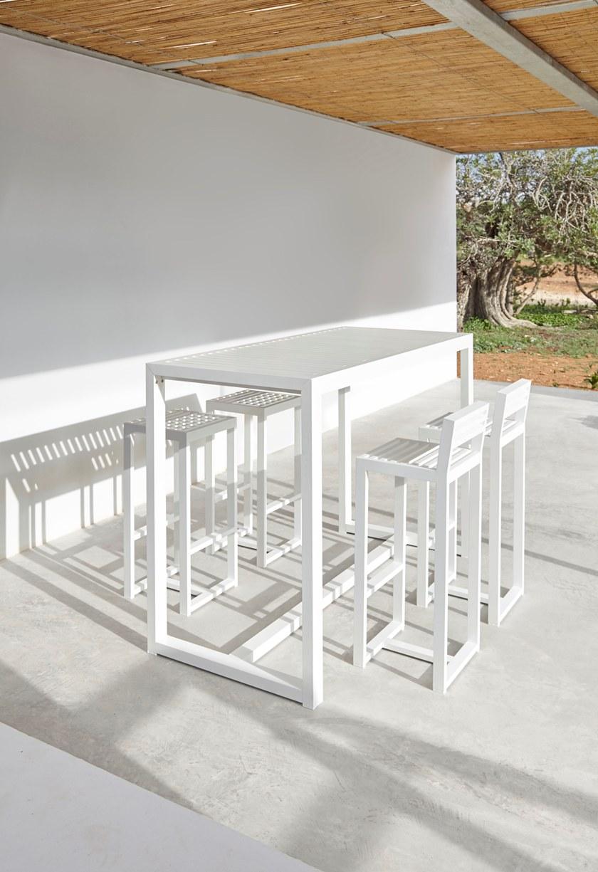 GANDIABLASCO Табурет высокий алюминиевый со спинкой Dna sun-id-1403446 - Вид №4