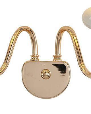 Бра с белыми абажурами белое "Макей" 1031/2W-GD-WT LUMIEN HALL МАКЕЙ 00-3931603 Белый  - Вид №2