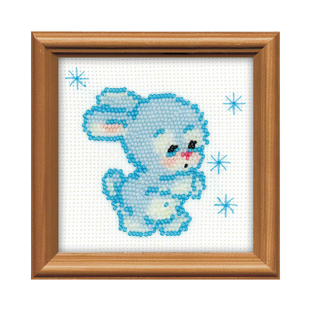 1106 Набор для вышивания Зайчик 10 х 10 см RIOLIS Сотвори Сама 