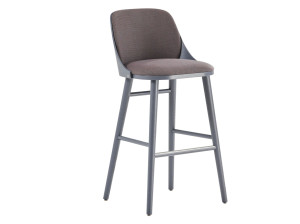 Мягкий барный стул с подставкой для ног