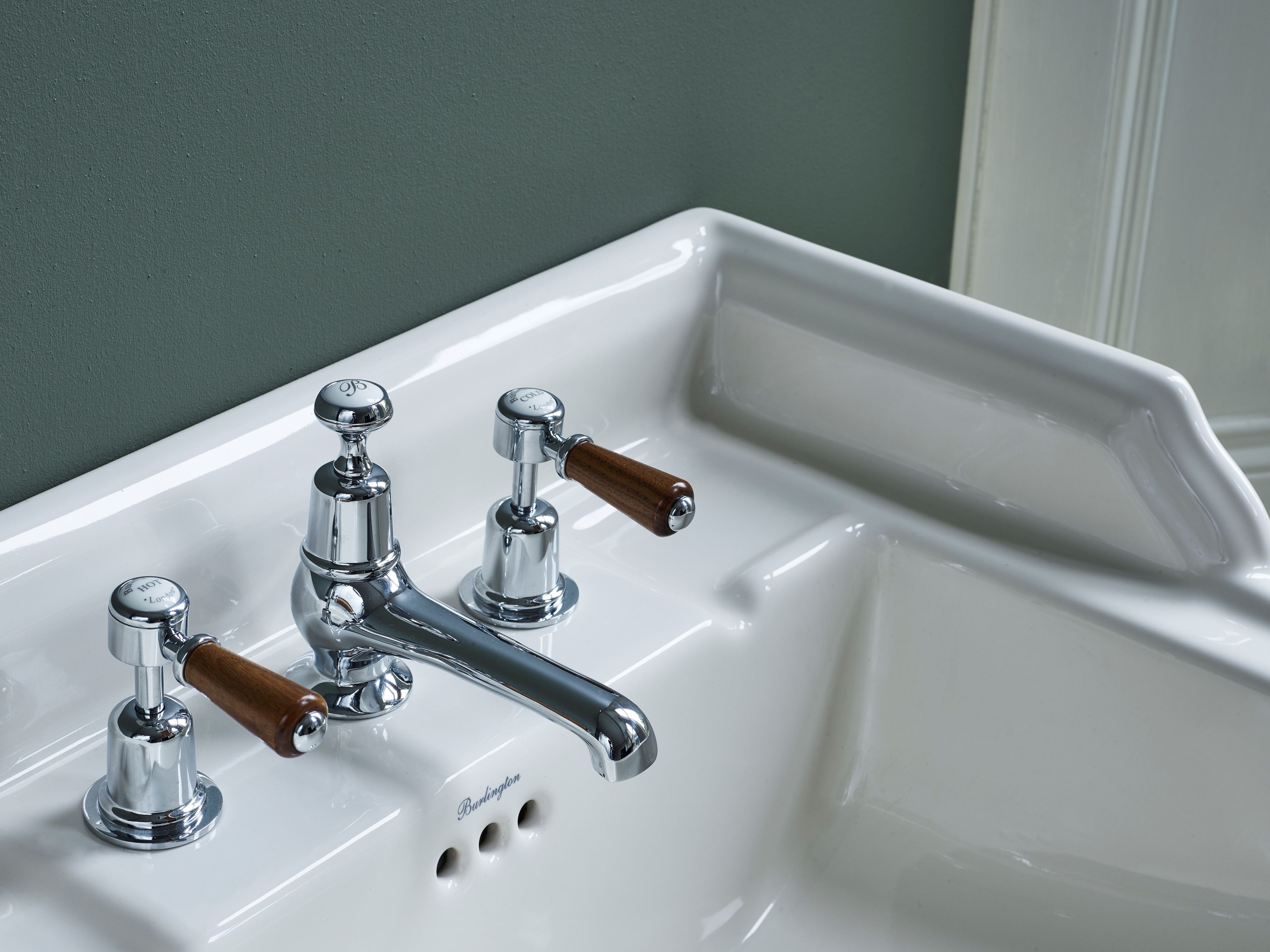 Прямоугольный умывальник из стекла на колонне Burlington Эдвардианская ARCH-00134895 - Вид №11