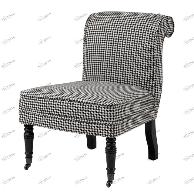 Кресло Berceau от Eichholtz серо-белое EICHHOLTZ ДИЗАЙНЕРСКИЕ, EICHHOLTZ 062232 Принт;черный;белый 