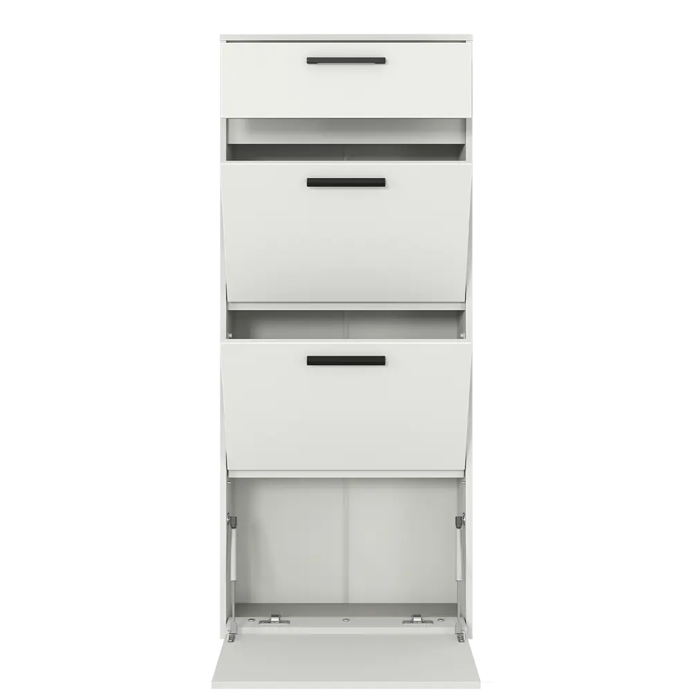 Шкаф для обуви Лион 60x143.5x24 см 3 ящика ЛДСП цвет белый Santreyd STLM-2116973 - Вид №6