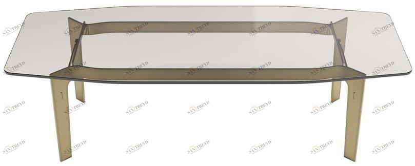 Capital Collection Прямоугольный стол из стали и стекла Eclectic sun-id-1375872