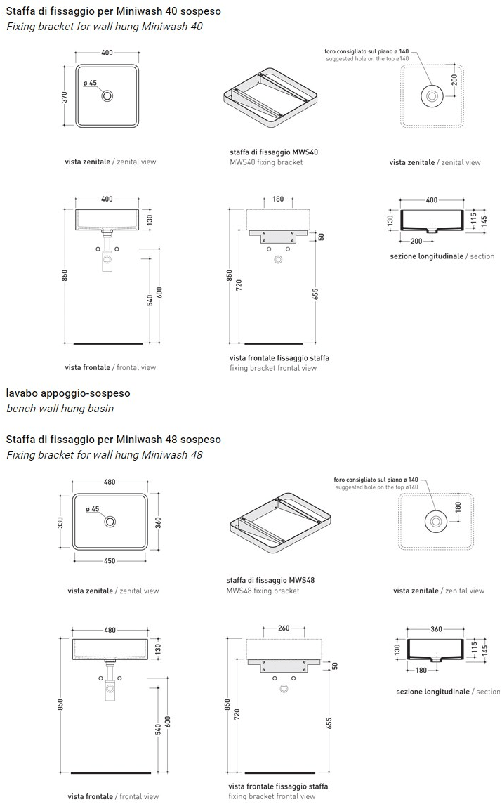 Ceramica Flaminia Monowash miniwash fly  Mwl40  - Вид №4