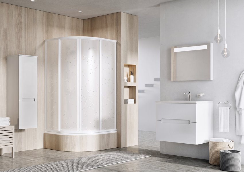 SKCP4-80 SABINA белый+Тpанспаpент Ravak 31144V100Z1 - Вид №1