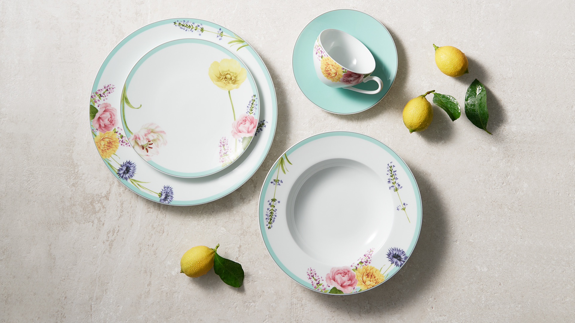 10637907 Noritake Тарелка закусочная Noritake "Пикник в саду" 21см Фарфор  - Вид №1