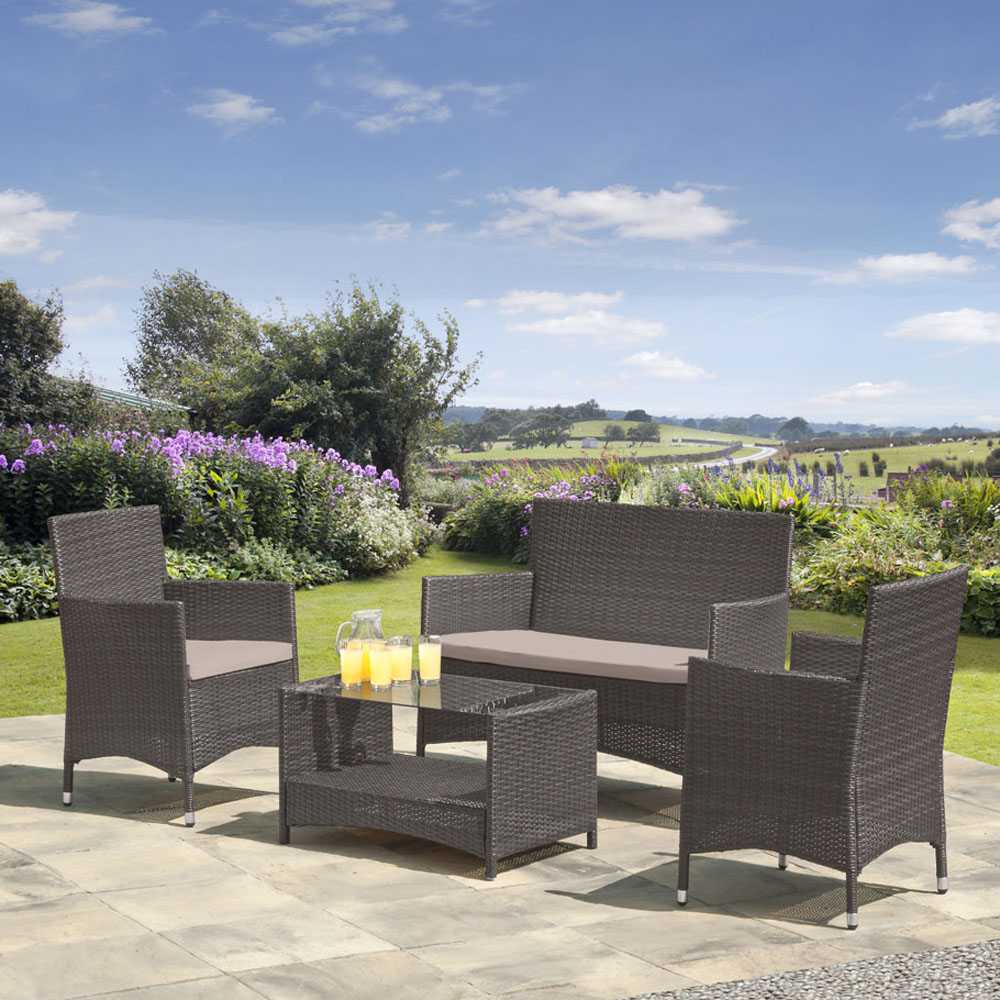 AFM-2025G Grey Комплект мебели из иск. ротанга Afina 