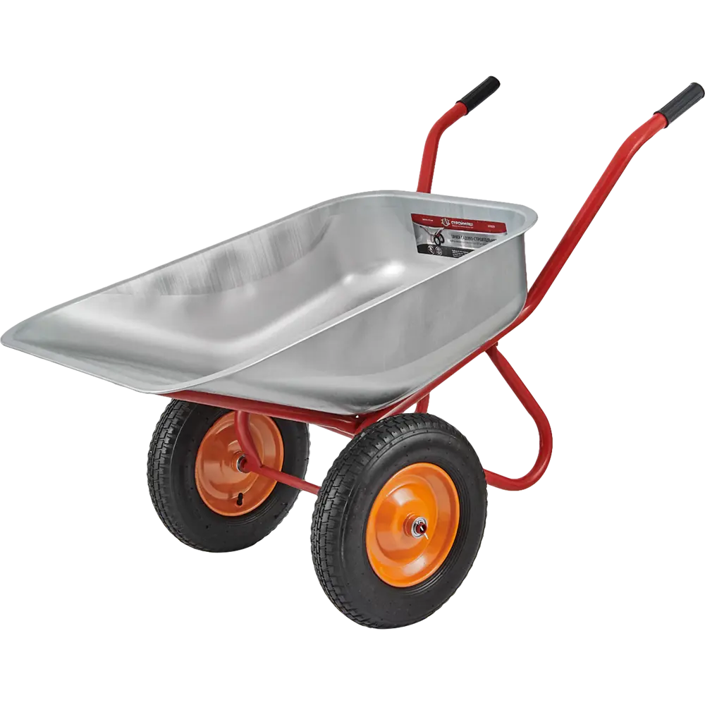 Тачка садовая двухколёсная усиленная 320 кг 90 л СТРОЙМАШ STLM-2168611