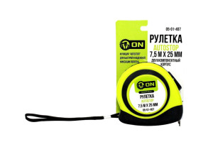 16327407 Рулетка AUTOSTOP 7,5м х 25мм, автостоп, двухкомпонентный корпус 05-01-407 On