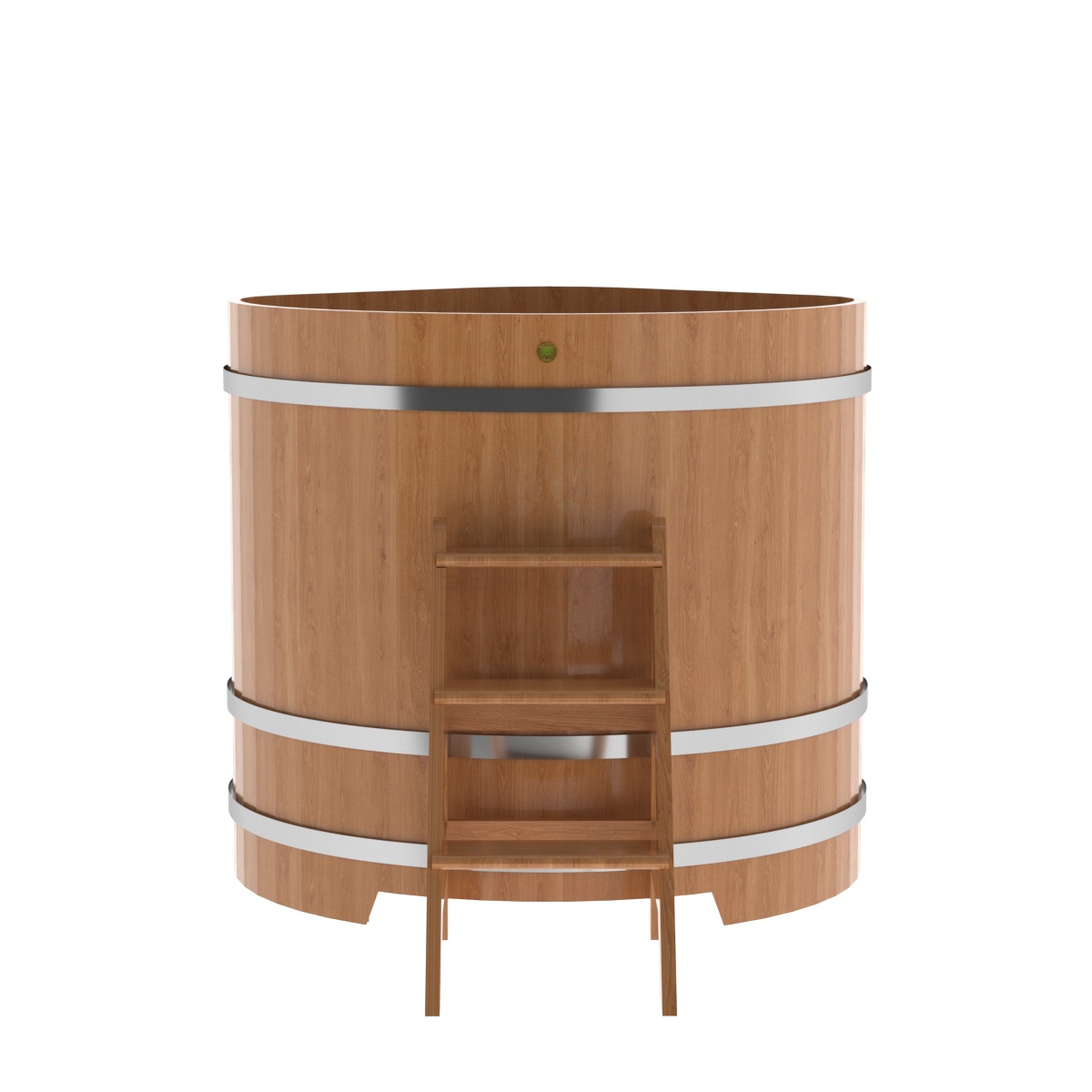 1357 Купель угловая из дуба 1,19х1,19х1,2 натуральная Alyarus  - Вид №3