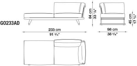 B&B Italia Outdoor Диван с шезлонгом Gio sun-id-1442753 - Вид №20