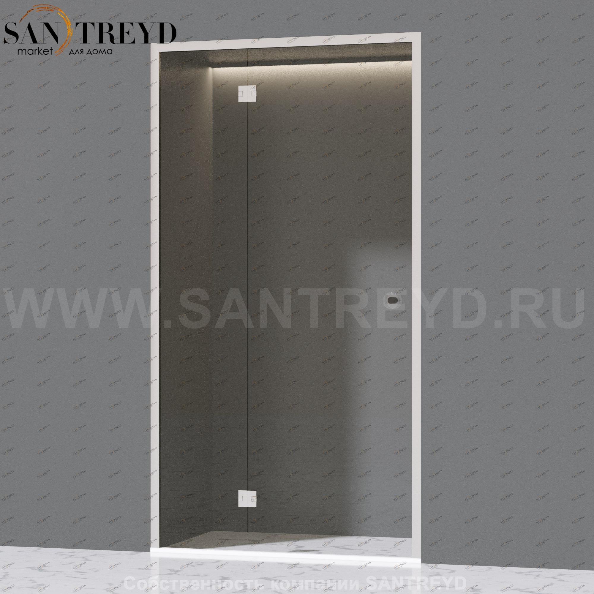 Effegibi FIT B 120 Стеклянная левая дверь без порога с профилем из алюминия. Размеры: длина 120 см, высота 210 см HP10010005 FitBox