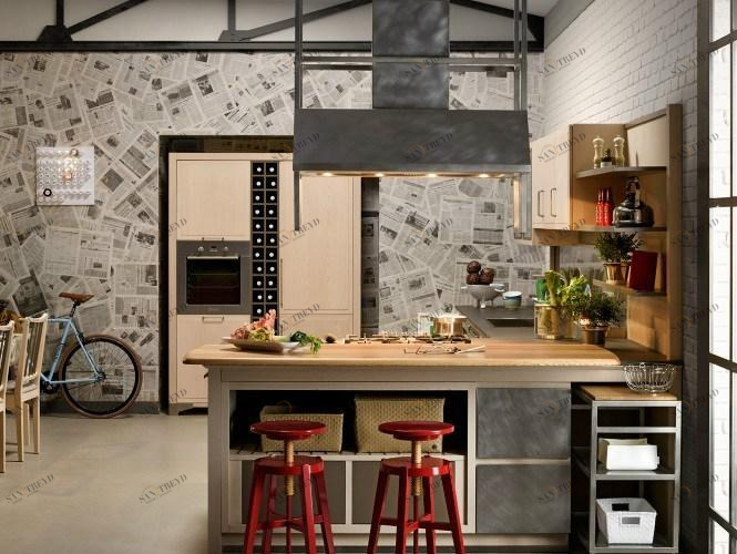 L'Ottocento Кухня из ясеня с островом Industrial chic sun-id-1448586