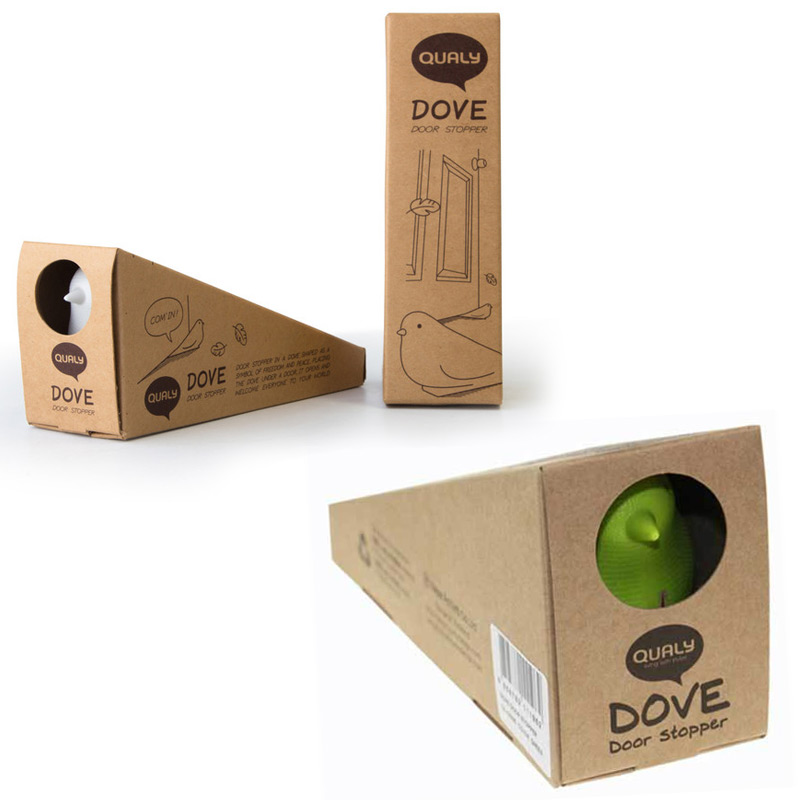 QL10095-BK Подпорка для двери dove черная Qualy  - Вид №3