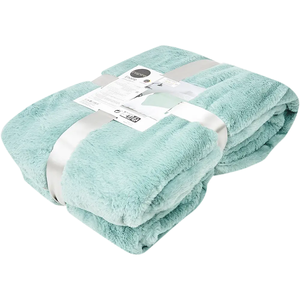 Плед Inspire Enalie Laguna 5 200х220 см полиэстер цвет светло-бирюзовый 82560498 STLM-2014469  - Вид №2