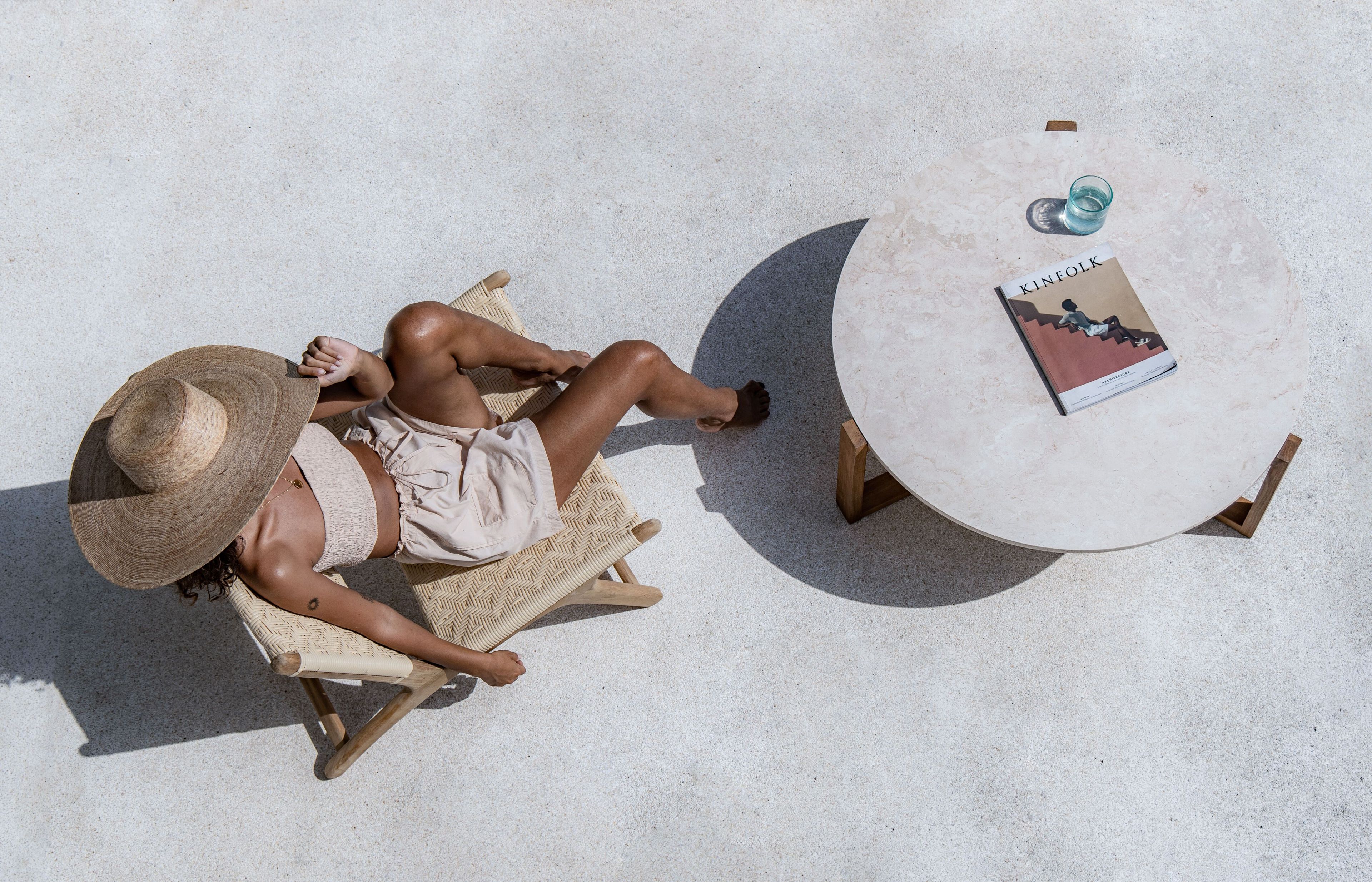 Садовое кресло из тикового дерева и синтетической ткани cbdesign Vienna Relax ARCH-00041545 - Вид №35