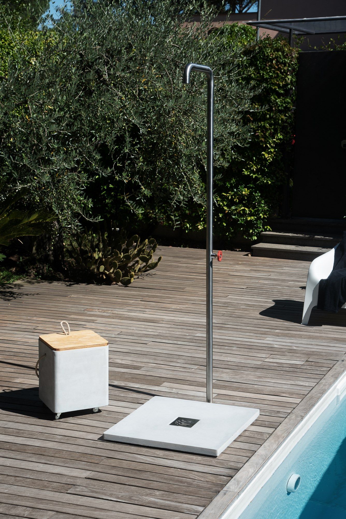 Бетонный душ с колонной из нержавеющей стали PAOLELLI GARDEN цемент ARCH-00042687 - Вид №1