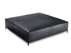 Кожаный квадратный пуф