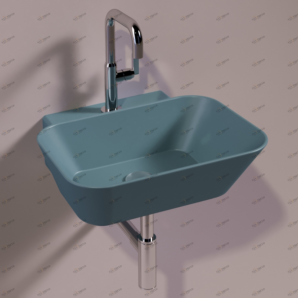 WA08NAVYMATT Подвесная раковина настенная прямоугольная Simas 