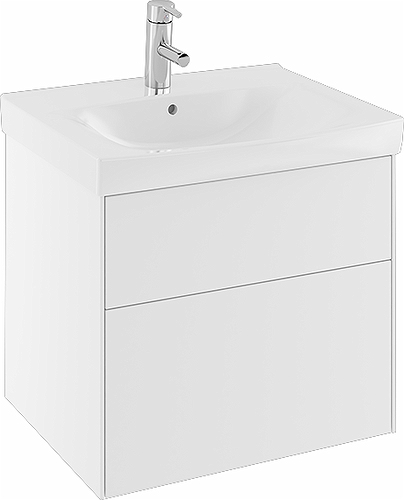 42557 IFO Sense тумба под умывальник с двумя ящиками, W = 900 мм, W1 = 922 мм, глянцевый белый