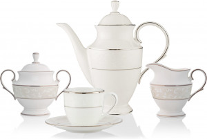 10665768 Lenox Сервиз кофейный Lenox "Чистый опал" на 6 персон 15 предметов Фарфор костяной