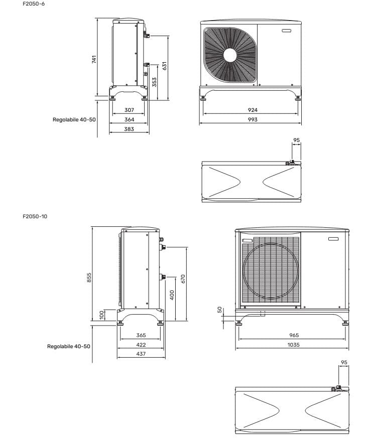 Воздушный/водяной тепловой насос NIBE F2050 ARCH-00030161 - Вид №2