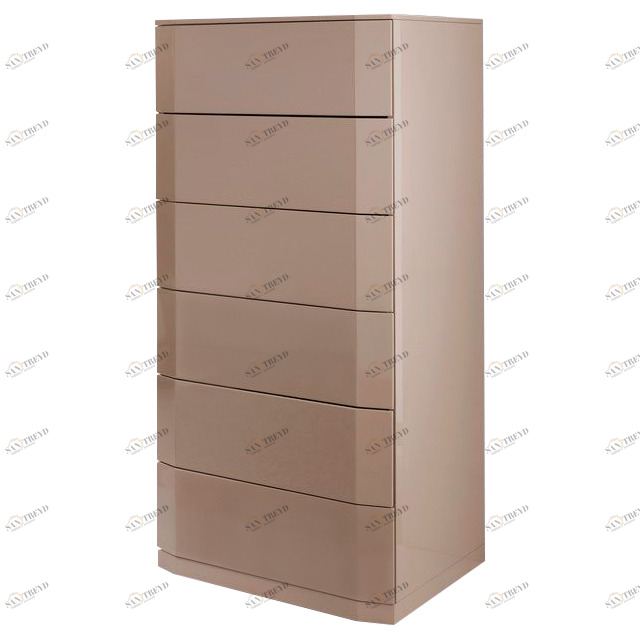 Комод высокий с 6 ящиками бежевый Bumblebee 2 ESF КОМОДЫ BUMBLEBEE 043911 Коричневый 