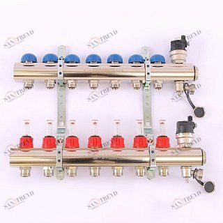 Коллектор 1"xМ 24 х19 7 выходов EMMETI TOPWAY с расходомерами и вентилями 1298190