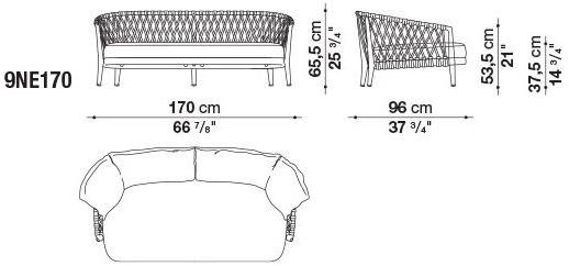 B&B Italia Outdoor 2-местный тканевый садовый диван Erica '19 sun-id-1431398 - Вид №3