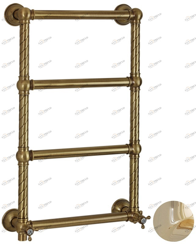 Полотенцесушитель MIGLIORE Edera ML.ADR-EL.100.DO 41 x 77.5 см - золото, провод слева ML.EDR-EL.100.DO