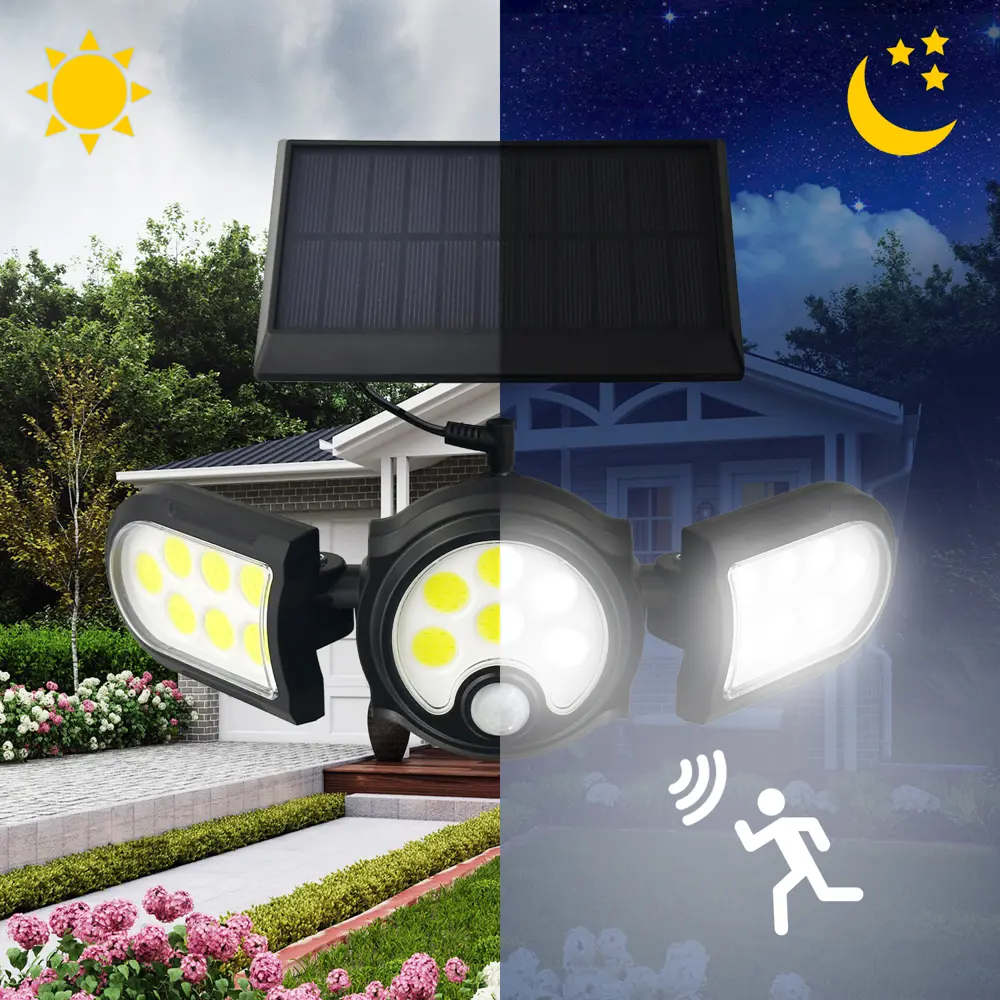 Светильник светодиодный уличный Duwi Solar LED на солнечных батареях 3 режима 28Вт 6500К 910Лм IP65 датчик движения черный 83972979 STLM-2018436  - Вид №2