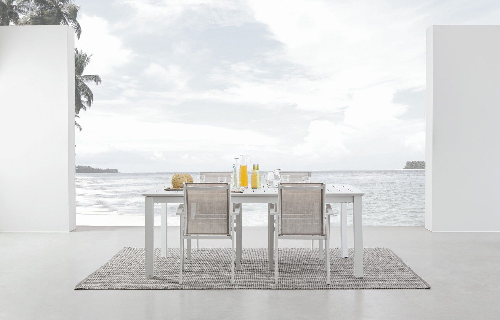 Алюминиевый выдвижной прямоугольный садовый стол BIZZOTTO Konnor ARCH-00008581 - Вид №9