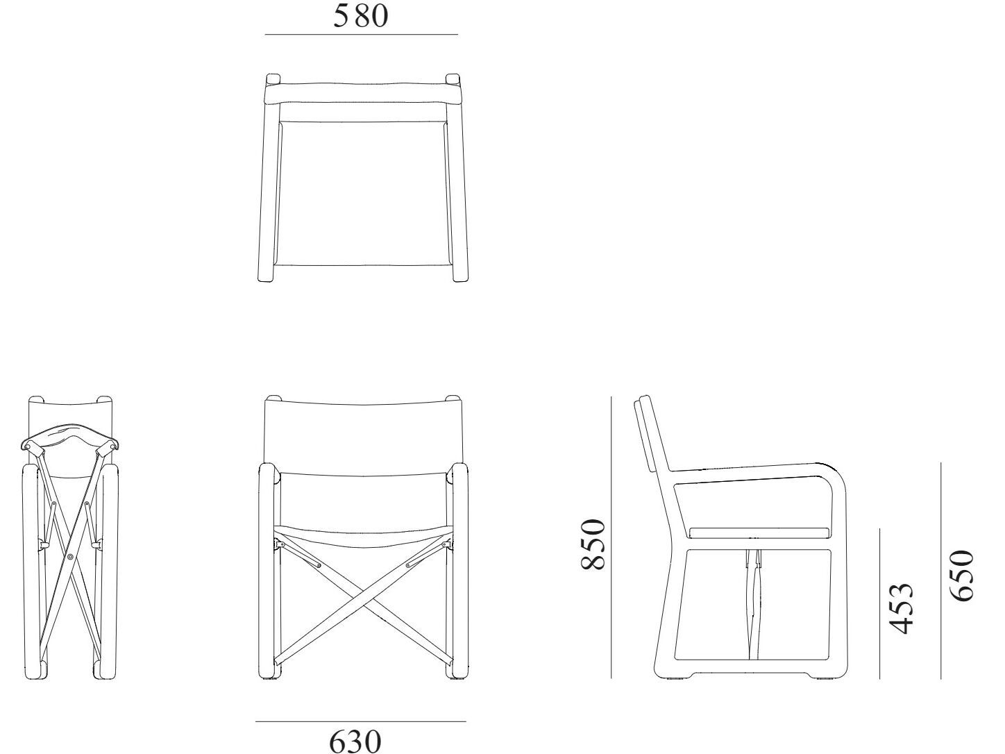 Складной стул директора из красного дерева и ткани Exteta Loro Piana Interiors, Delight Chairs St. Moritz от Exteta ARCH-00073041 - Вид №15
