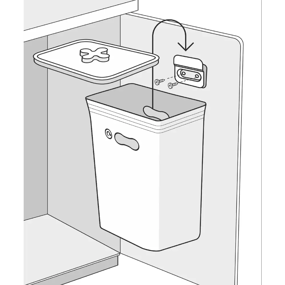 Контейнер для мусора Stockholm 19.5x24.5x33.3 см 10 л пластик цвет серый PLAST TEAM STLM-2006436 - Вид №8
