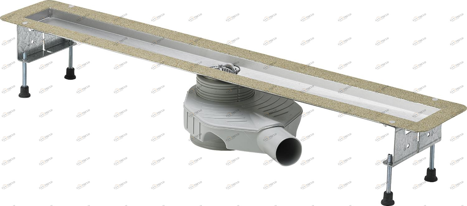 Канализационная арматура  Душевые лотки Advantix  Решетки VIEGA 655 129 1) Модель 4980.10 Santreyd 