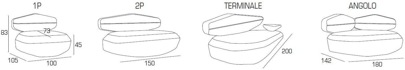 Adrenalina Модульный диван Terminal из ткани Big sofa sun-id-1429558 - Вид №5