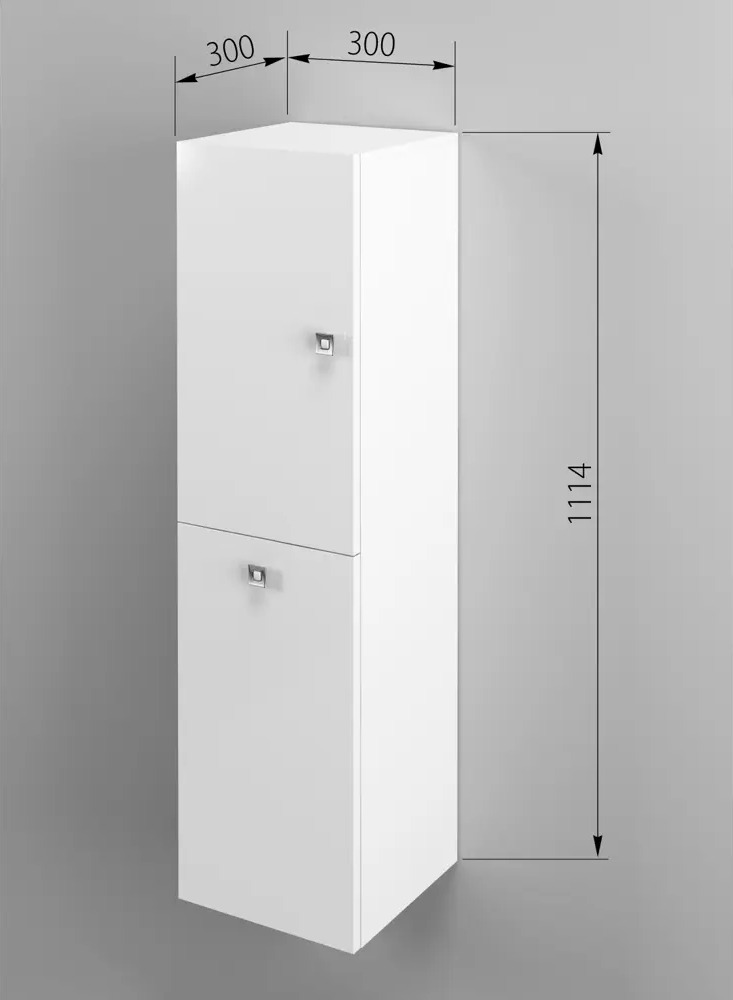 91617130 Шкаф для ванной Regent Style Виола 1д1корз левый настенный 30x114см цвет белый STLM-0974782