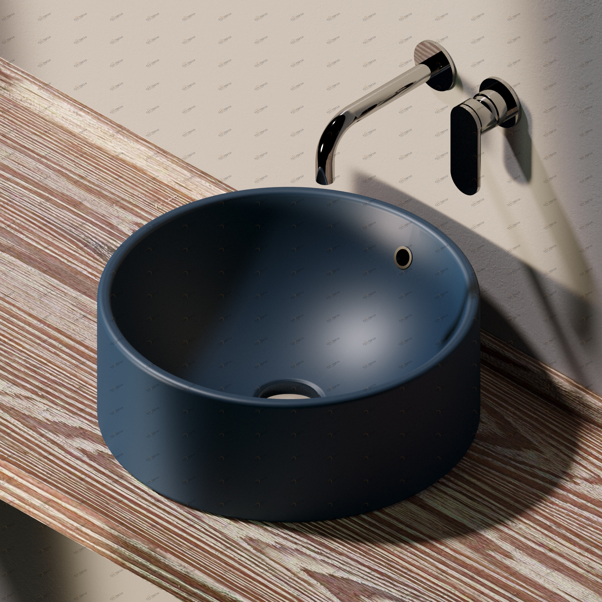 505042C7016 Накладная раковина на столешницу  круглая Ceramica Flaminia Twin