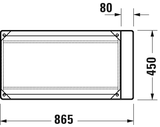 0031121000 DuraSquare Консоль металлическая подвесная **
Хром Black Matt Duravit - Вид №3