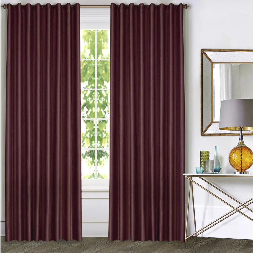 Штора на ленте Мэри 140х280 см бордо Santreyd 89398642 STLM-1451858 - Вид №1
