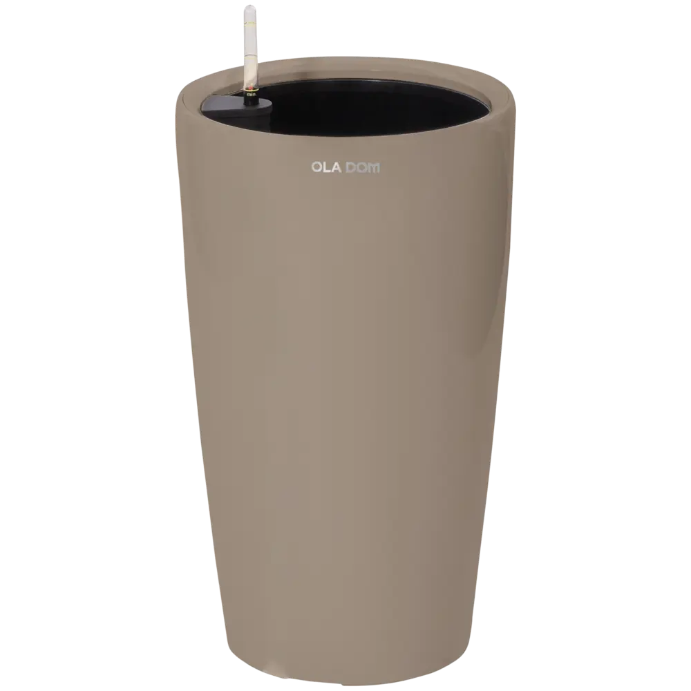 Кашпо Oladom Deluxe Long Ø32.5 h56.5 см v18 л пластик мокко с автополивом Santreyd STLM-2042341